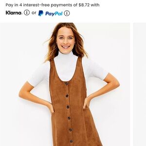Brown Button-Down Suede Dress